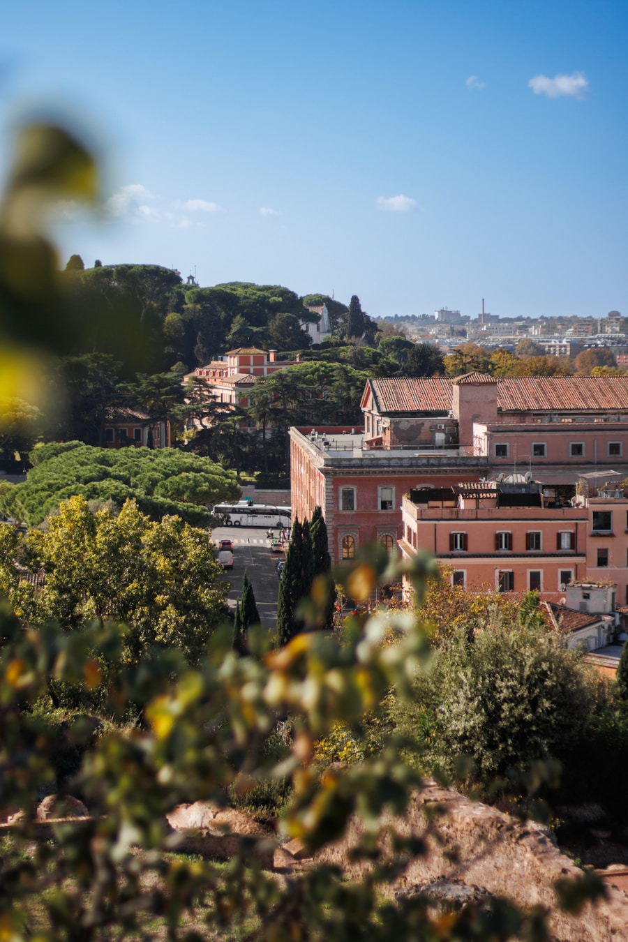 Rome historic city buildings on a bright sunny day